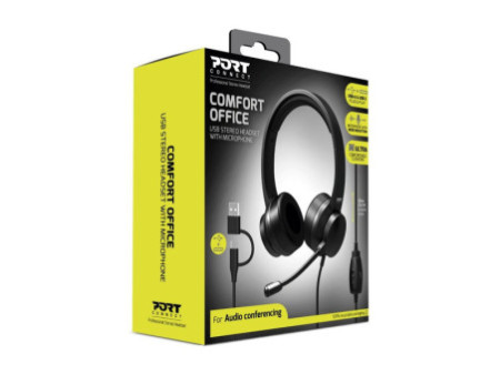 PORT DESIGNS Headset Comfort Office USB
