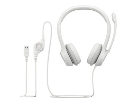 LOGI H390 USB Computer Headset - WHITE