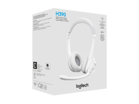 LOGI H390 USB Computer Headset - WHITE