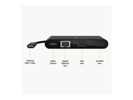 BELKIN Hub USB-C HDMI. VGA et USB-A
