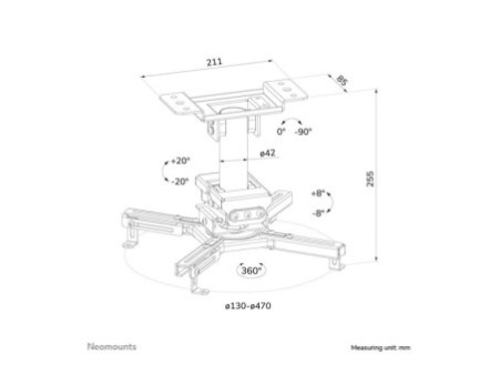 NEOMOUNTS Projector Ceiling Mount