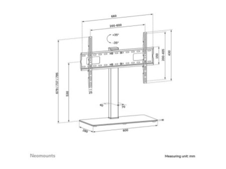 NEOMOUNTS TV Desk Stand base