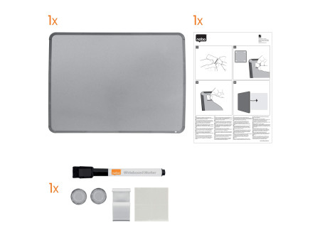 nobo Tableau magnétique Slim-Line, magnétique, (L)580 x