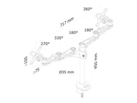 NEOMOUNTS Flatscreen Desk Mount grommet