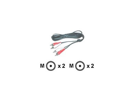 MCL Câble audio stéréo 2 x RCA mâle/mâle