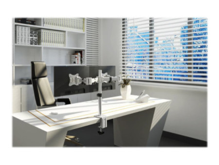 NEOMOUNTS Flat Desk Mount 2 screens Silv