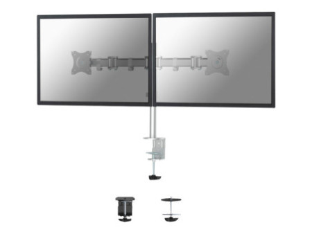 NEOMOUNTS Flat Desk Mount 2 screens Silv