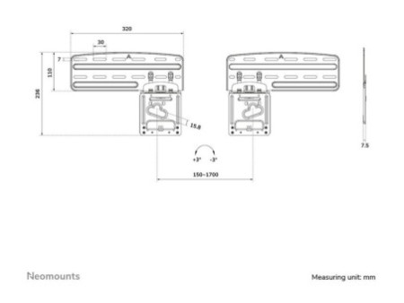 NEOMOUNTS Wall Mount for Samsung QMC QMB