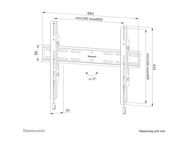 NEOMOUNTS WL30S-850BL16 Wall Mount