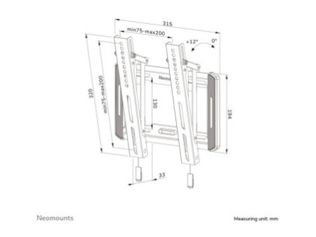 NEOMOUNTS WL35-550BL12 Tilt Wallmount