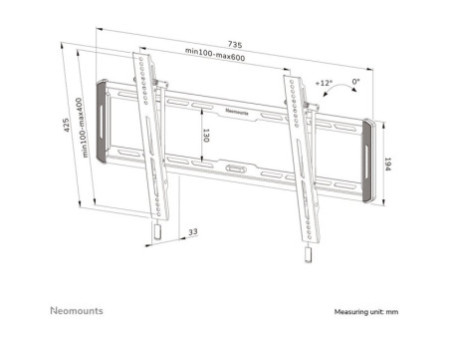 NEOMOUNTS WL35-550BL16 Tilt Wallmount