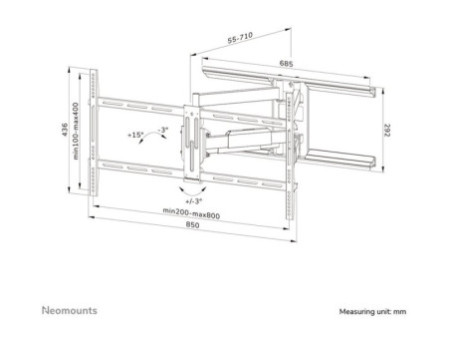 NEOMOUNTS WL40-550BL18 Wallmount