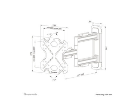 NEOMOUNTS WL40S-850BL12 Wall Mount