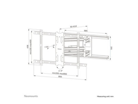 NEOMOUNTS WL40S-850BL18 Wall Mount