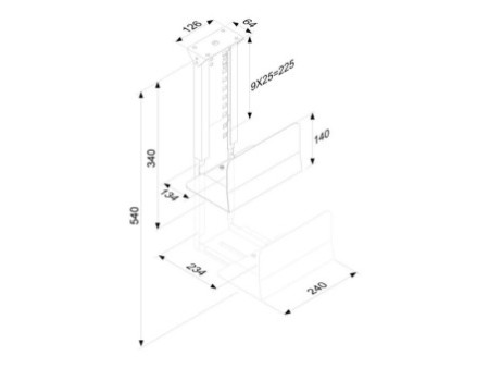 NEOMOUNTS CPU Holder H:39-54cm/w:13-23cm