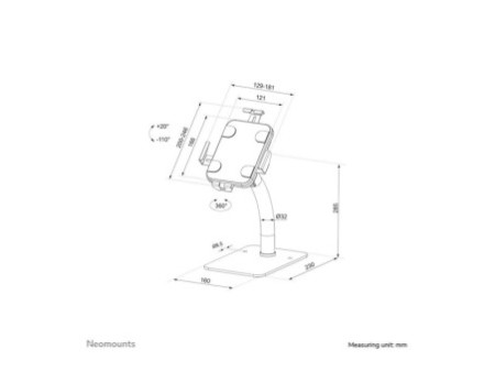 NEOMOUNTS Lockable Universal Desk Stand