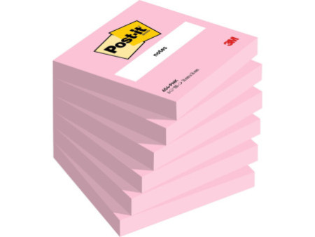 Post-it Bloc-note adhésif Notes, 76 x 76 mm, rose flamant