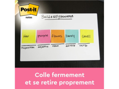 Post-it Bloc-note adhésif Notes, 76 x 76 mm, rose flamant