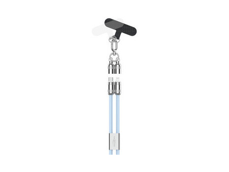 ANSMANN Bandoulière/câble smartphone, USB-C-Lightning, rose