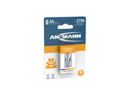 ANSMANN Pile rechargeable NiMH Toy, AA, 2.700 mAh, 2 pièces