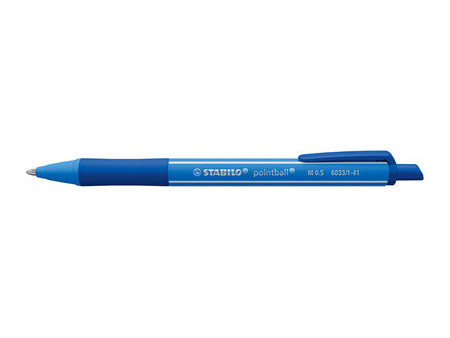 STABILO Stylo à bille rétractable pointball colorful, bleu