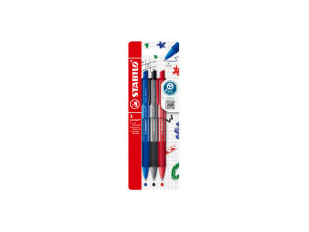 STABILO Stylo bille rétractable pointball colorful, 3 pièces