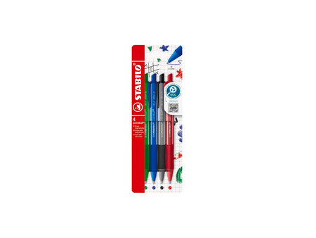 STABILO Stylo bille rétractable pointball colorful, 4 pièces