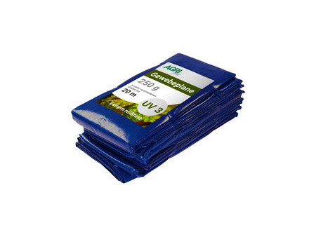 AGRIplus Bâche toile avec oeillets, 6 x 8 m, 250 g/m2, blanc