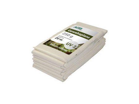 AGRIplus Bâche toile avec oeillets, 6 x 8 m, 250 g/m2, blanc