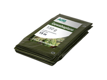 AGRIplus Bâche toile avec oeillets, 3 x 4 m, 150 g, vert