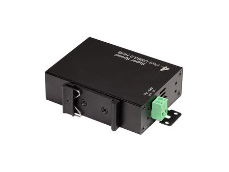 LogiLink Hub industriel USB 3.0, 4 ports, noir