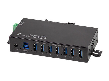 LogiLink Hub industriel USB 3.0, 7 ports, noir