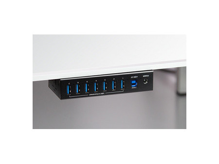 LogiLink Hub industriel USB 3.0, 7 ports, noir