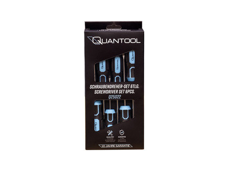QUANTOOL Jeu de tournevis, 6 pièces, noir/bleu