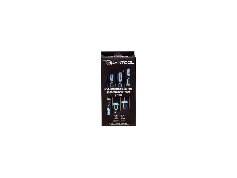 QUANTOOL Jeu de tournevis, 6 pièces, noir/bleu