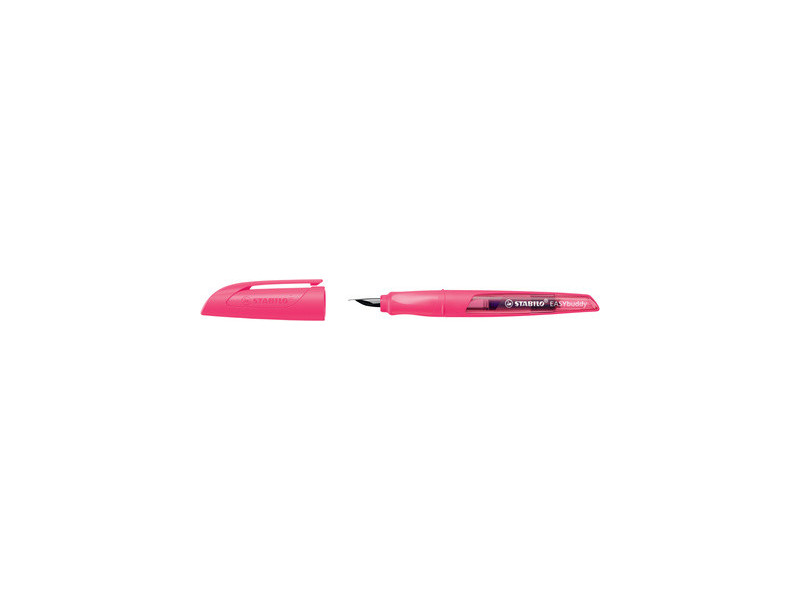 STABILO Stylo plume EASYbuddy FLUO M, pour droitiers, rose