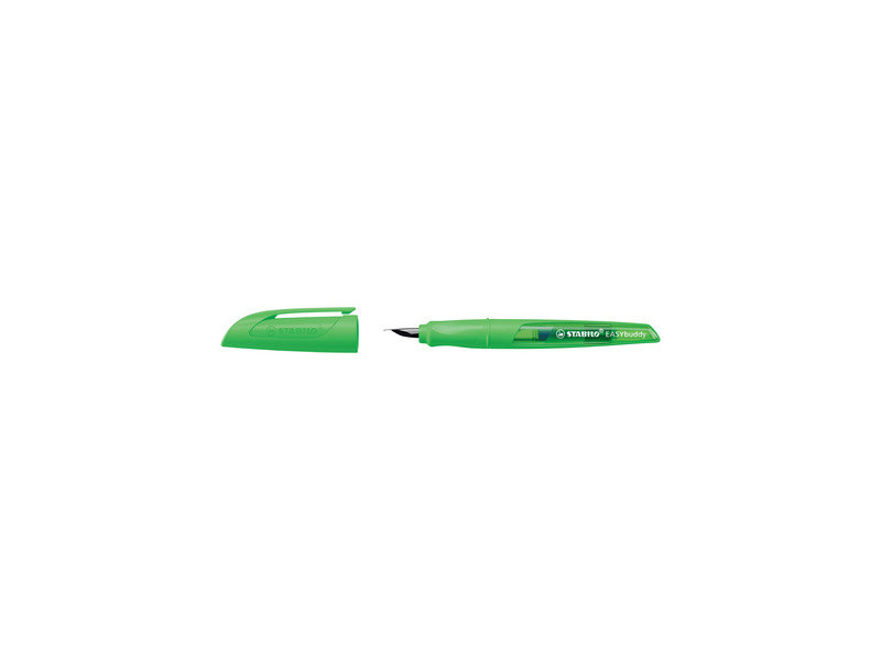 STABILO Stylo plume EASYbuddy FLUO M, pour droitiers, vert