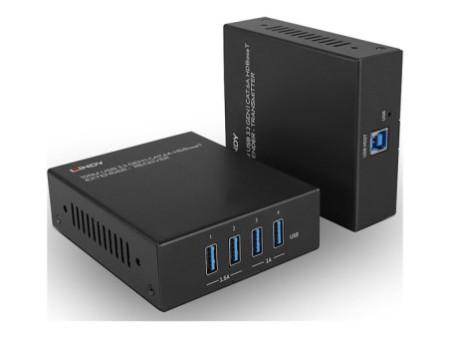 LINDY 100m USB 3.2 Gen 1 Cat.6A HDBaseT