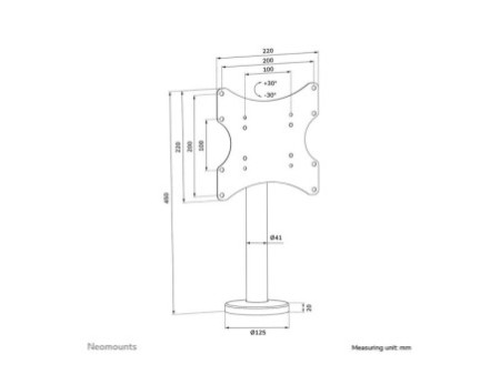 NEOMOUNTS TV Desk Mount grommet