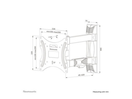 NEOMOUNTS WL40-550BL12 Wallmount