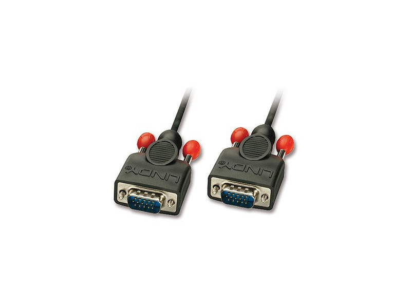 LINDY VGA Cable Black Coax M/M 1m