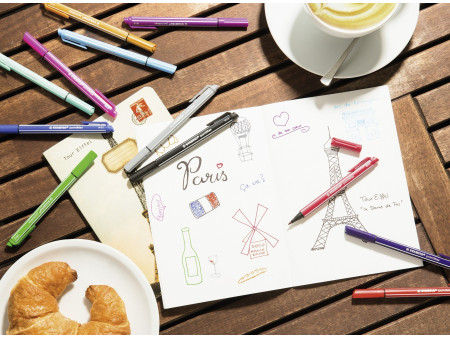 STABILO Stylo-feutre pointMax, étui en plastique de 4