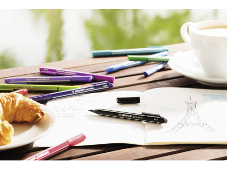 STABILO Stylo-feutre pointMax, étui en plastique de 4
