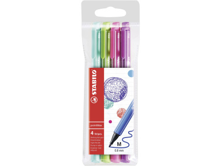 STABILO Stylo-feutre pointMax, étui en plastique de 4