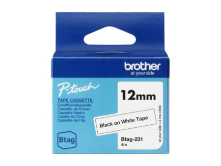BROTHER 12MM BTAG231 Ribbon Black