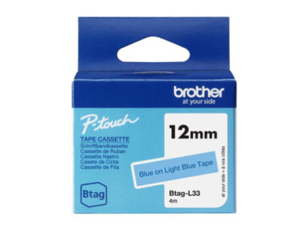BROTHER 12MM BTAGL33 Ribbon Blue
