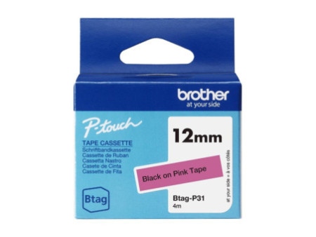 BROTHER 12MM BTAGP31 Ribbon Black