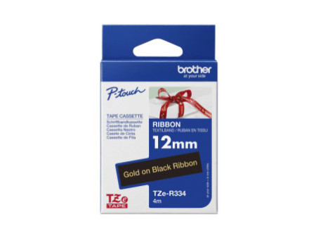 BROTHER P-Touch 12mm black/gold ribbon