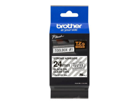 BROTHER RUBAN 24mm Noir/Transpa