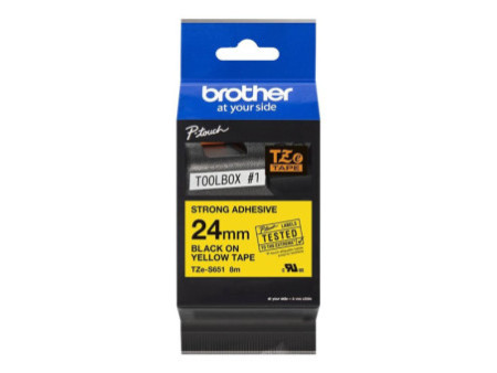 BROTHER RUBAN NOIR/JAUNE 24mm